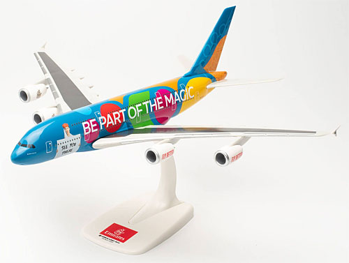 Airplane Models: Emirates - Destination Dubai - Airbus A380 - 1/250